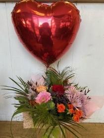 Flowers and Balloon Romantic Combo